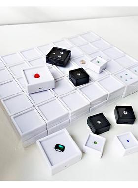 珠宝示收纳盒面裸石盒宝石盒子塑透明玻料璃彩宝戒盒钻石VTK展样
