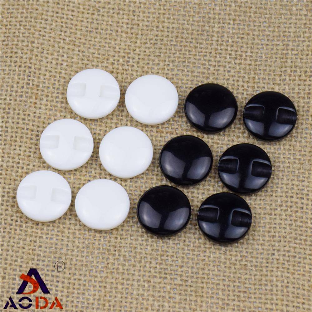 脂树钮扣馒头钮扣圆形暗眼纽扣黑白MDM色呢大衣风衣扣厂家毛现货
