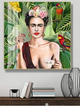 FFX-A011r人idaKahlo弗达里卡罗肖像画物现代家居装饰画客厅艺术