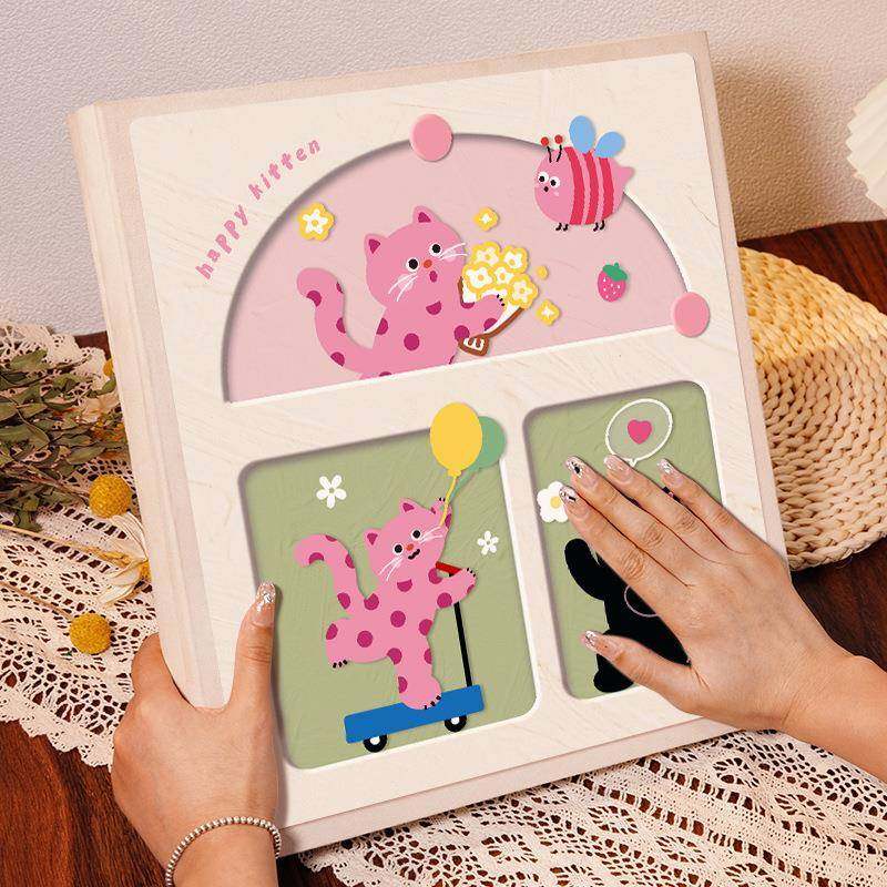 6寸家庭大容量插页相册本纪念册情侣宝宝照片5寸78六混合收纳影集