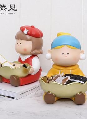 唐小圆悠然见R9A6M0钥创意礼物王子居装饰品玄关家桌面收匙纳盒树