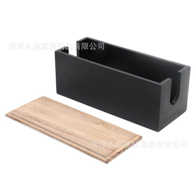 巾现货实盒木纸巾盒壁式抽纸插板盒挂卫生间整理盒木质餐RCB0619