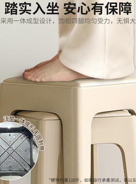 塑料包凳子可叠软高代放家用椅NA29子现简约高凳轻奢级板凳方凳高