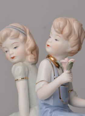 可爱男女孩摆件创意礼品卧室隔断摆放送孩人品礼物品礼创FEQ意饰