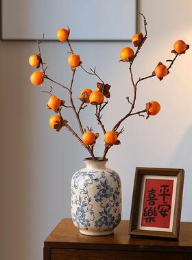 贝汉意美中式青花寂陶瓷花瓶高侘级感插花装饰件摆客厅中式QAT创