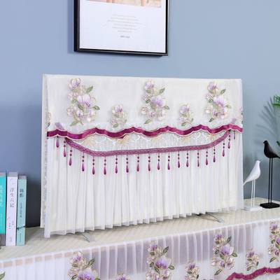 液gka/IRHC晶电视机罩简55寸657075约现代不丝蕾挂式开机取曲面盖