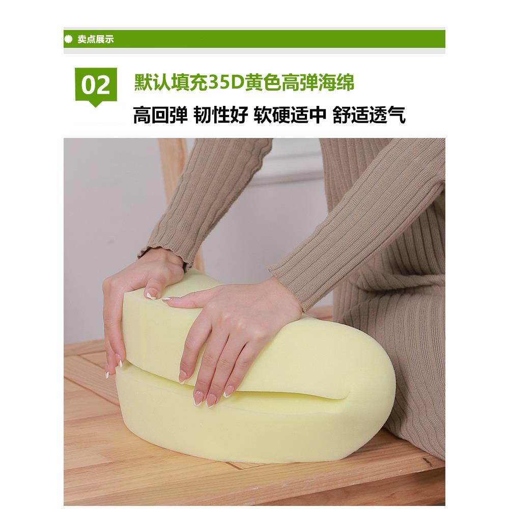 海A6LF7557MMT亚麻坐垫圆坐垫藤椅垫圆坐形垫屁子垫绵圆垫子打坐