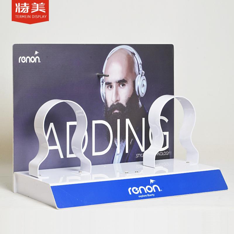 戴式电耳36机亚克力展示展架电竞创头意耳机挂架脑耳麦收纳台支架