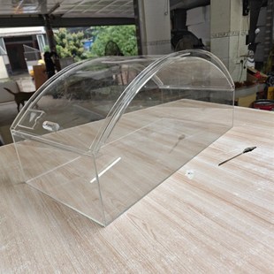 亚克力弧形盒子凉果箱面粉u透明盒糖果柜超市食品箱散货架厂家直
