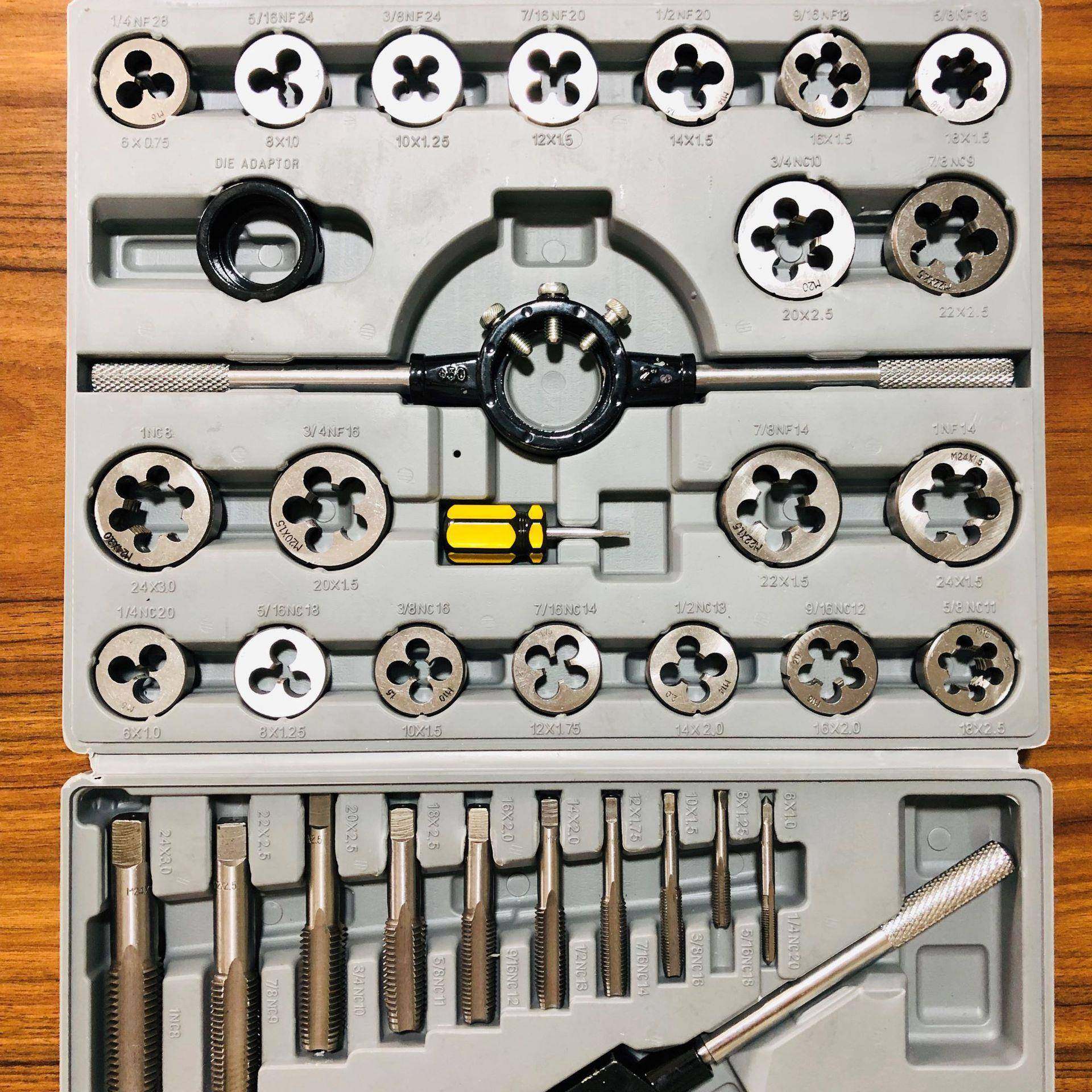 厂销4家件套丝锥5板牙直套装45PC公制英制丝SPE攻套装