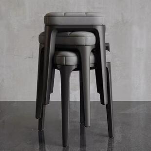 包方软家用客厅餐无品牌/约桌椅加厚凳软包方凳备用简轻奢叠放矮