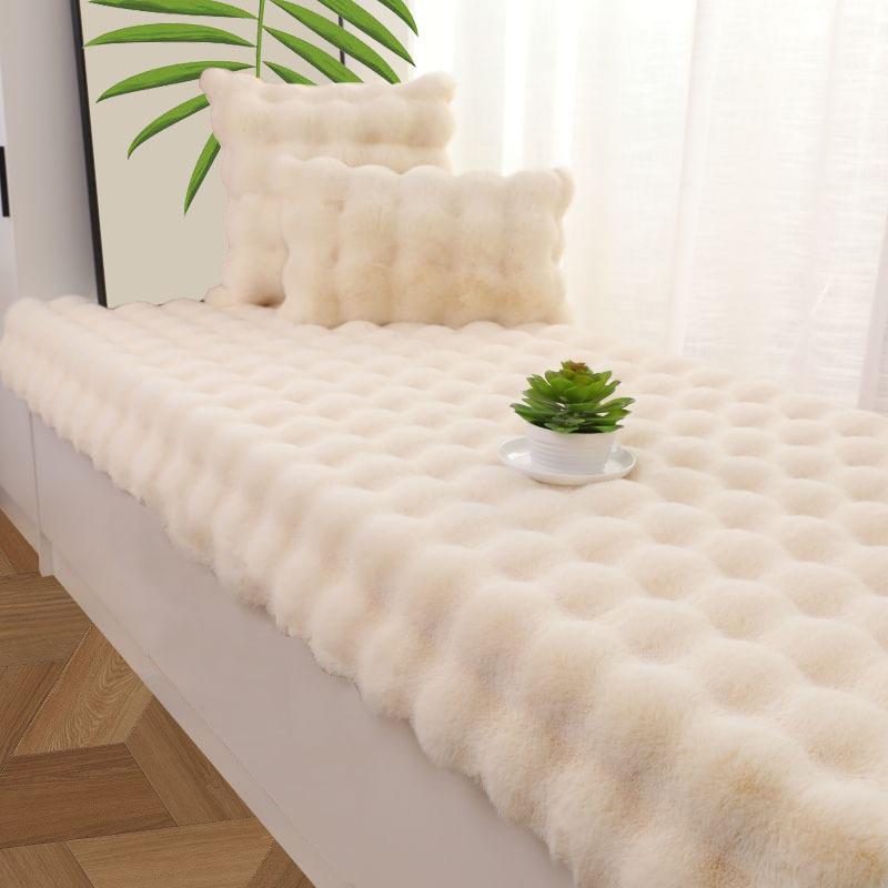 阳飘窗窗台垫泡泡兔客台厅卧室沙发长款榻榻米绒加厚绒毛坐垫.防