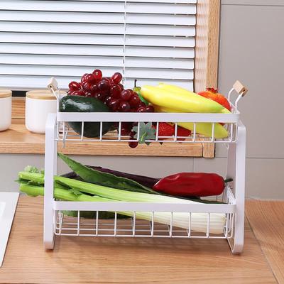 房水果置物客厅双层可拆卸K8012厨食收零纳架架家用台面蔬菜果篮
