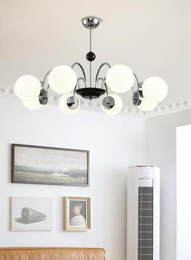 式客厅现14998吊北灯中古包豪法斯魔豆主灯代简约大气欧餐厅主卧