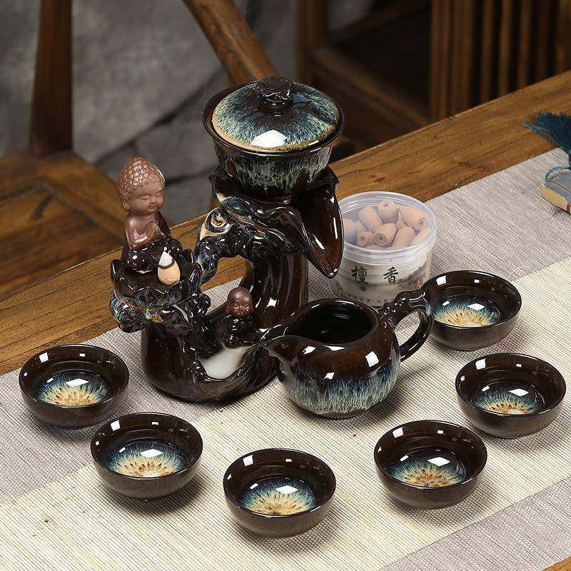 创意香道懒人倒流香自动自茶具套装家用禅意沙泡茶器带弥檀商务礼