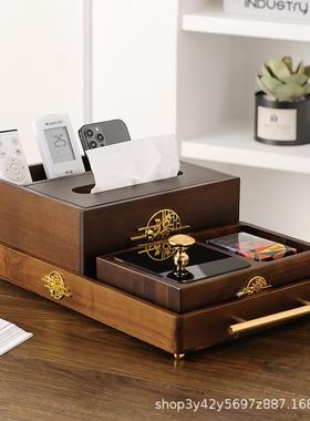 中式胡桃盖木烟缸用客厅个性带防飞灰创64482意办公室高端轻家奢