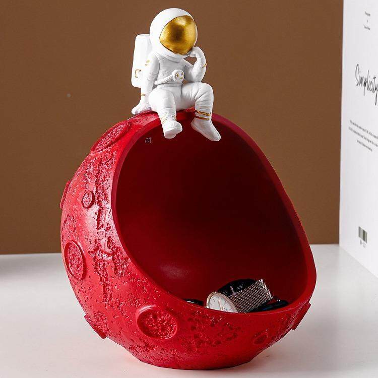 北欧代现饰简BJ041约创意空人太钥匙收纳宇航员玄关摆件客厅装品