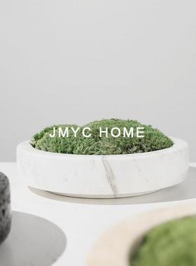 现轻花奢天然大理石绿代植盆植AL668517物器盆栽花样板房软装家居