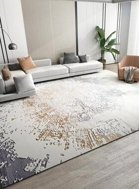 2023新款灰色轻奢美式客厅茶几地毯欧式简约卧室床前毯后现代别墅