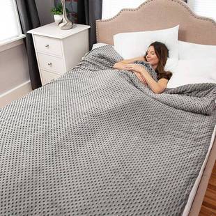 供应家纺重力加权重力毯春秋季纯色被套秋玻璃粒填充重力被