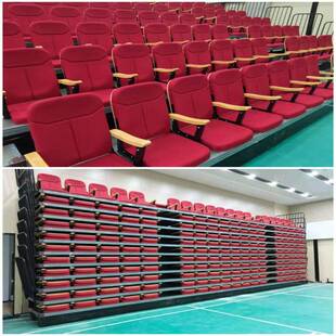 电动伸缩观众席活动看台座椅影院会议室活动折叠软包礼堂椅