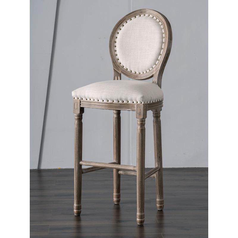 美式实木吧椅仿古吧台椅家用欧式复古靠背酒吧椅高脚椅藤编高吧椅,收纳整理,烫衣板及配件,淘宝优惠券,粉丝福利购,淘宝优惠卷