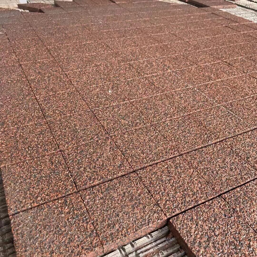 贵妃红石材园林工程喷砂火烧地铺石板花岗岩红色墓碑外墙干挂