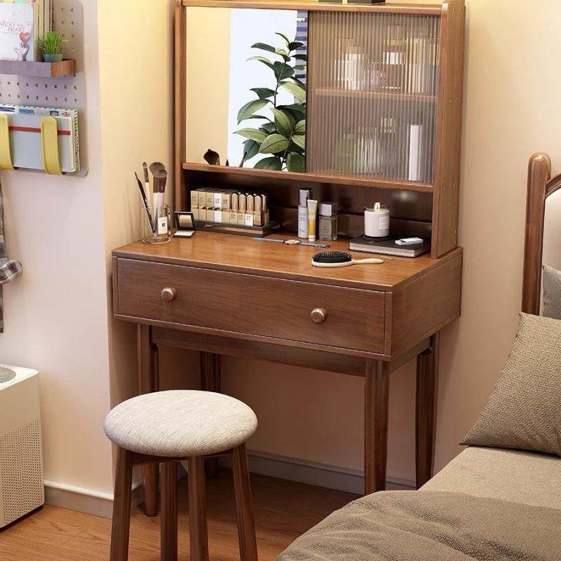 新中式实木实用梳妆台带镜子小户型卧室床边一体收纳柜极简化妆桌,纺织面料/辅料/配套,纺织机械配件,淘宝优惠券,粉丝福利购,淘宝优惠卷