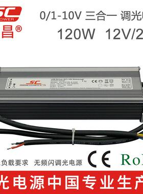 CE认证恒压80w灰色IP66防水铝外壳可控硅0-10vLED驱动调光电源