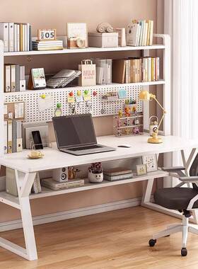 洞板书桌书架洞一子体桌学生台式脑桌家用学AWX习桌简约桌卧室电