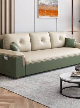 轻奢沙发床1.5用米可折厅叠客双人网红款小PFU技户型两科布艺沙发