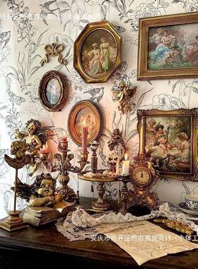 复古森林欧PZJ式浮雕做旧相框画框家民艺宿墙装片饰居文轻奢壁挂