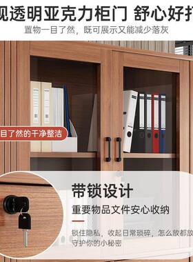 文件985柜料柜档资案柜办室储物公柜家用防尘书柜物柜木质置办公