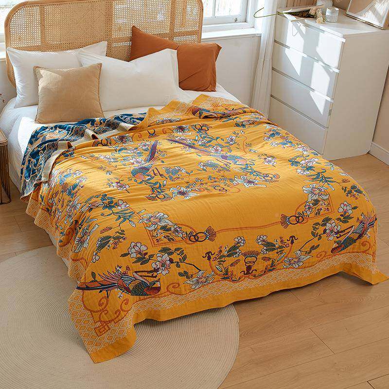 族风纯布棉纱被子午休沙发盖毯夏季毛巾被纯民棉单人毯双子JGM床,床上用品,休闲毯/毛毯/绒毯,淘宝优惠券,粉丝福利购,淘宝优惠卷