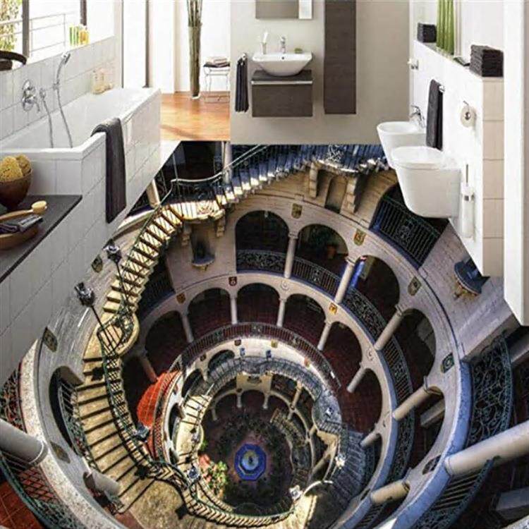 美式复古SCB自粘地板滑贴纸防耐磨厨房卫生间地面砖防翻砖新水瓷