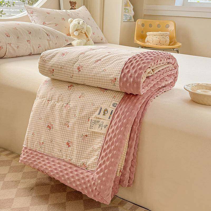 6全棉豆绒豆夏凉被单人双人厚加春秋被棉纯豆豆被儿童豆豆毯子,床上用品,化纤被,淘宝优惠券,粉丝福利购,淘宝优惠卷