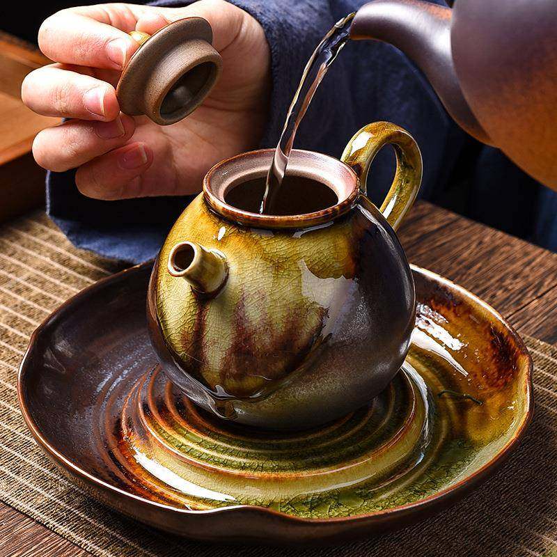 壶仿古手工壶柴烧茶窑变流釉单陶瓷壶FKV日式高泡端功夫茶壶粗陶,电子元器件市场,其它元器件,淘宝优惠券,粉丝福利购,淘宝优惠卷