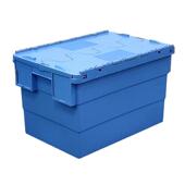 斜塑插YKY式 带盖物斜流周转箱料箱PP加厚品食水果转运箱物流运输