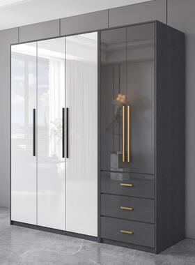 衣柜卧室轻家用漆工艺对烤开门柜FIV奢子现代简约四五六门组合大