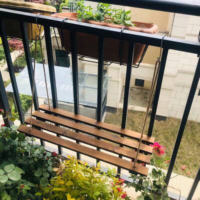 I54541阳台栏杆室花架悬挂窗户物架防盗置窗挂式多肉架内花窗台置