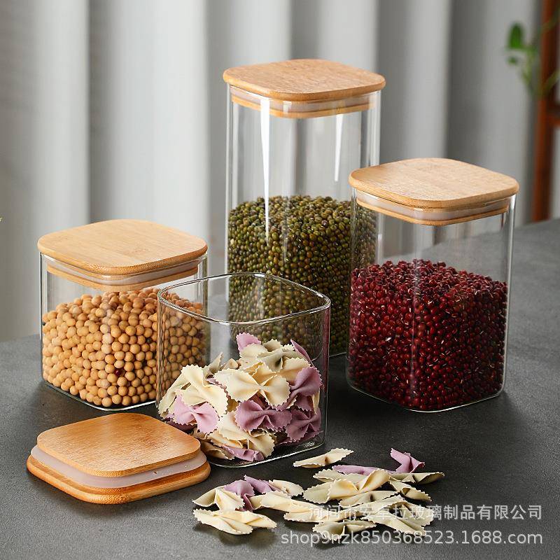 玻璃高储物罐珍棉套装741厨房调味物品珠杂粮茶叶干果储硼硅密封