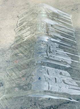 c亮瓦浪透明脊瓦人字形NOG透明p瓦屋屋顶彩钢瓦波采光瓦玻璃面钢