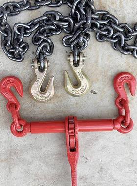 G车80链条收紧链条捆器绑器大货车板紧车器器棘轮拉紧链GGP条捆车