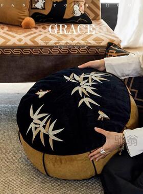 r巴竹夜坐墩人刺绣蒲团坐KWN垫榻榻麓米客厅地山上懒沙发多用禅垫