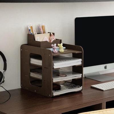 文子多层多层文件置件物桌面文件收纳架a架资料架文件夹收架纳文