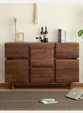 胡木轻奢斗高RXA颜值北欧客厅实纳木收储物柜柜简桃约卧室床尾柜