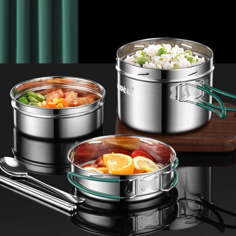 朝合304不锈钢饭盒带盖上班族学生食堂加大容量折叠手柄快餐杯,纺织面料/辅料/配套,纺织机械配件,淘宝优惠券,粉丝福利购,淘宝优惠卷