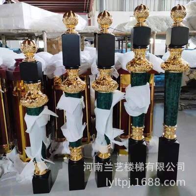 轻奢铝镁大柱，楼梯扶手护栏大柱轻奢楼梯护栏