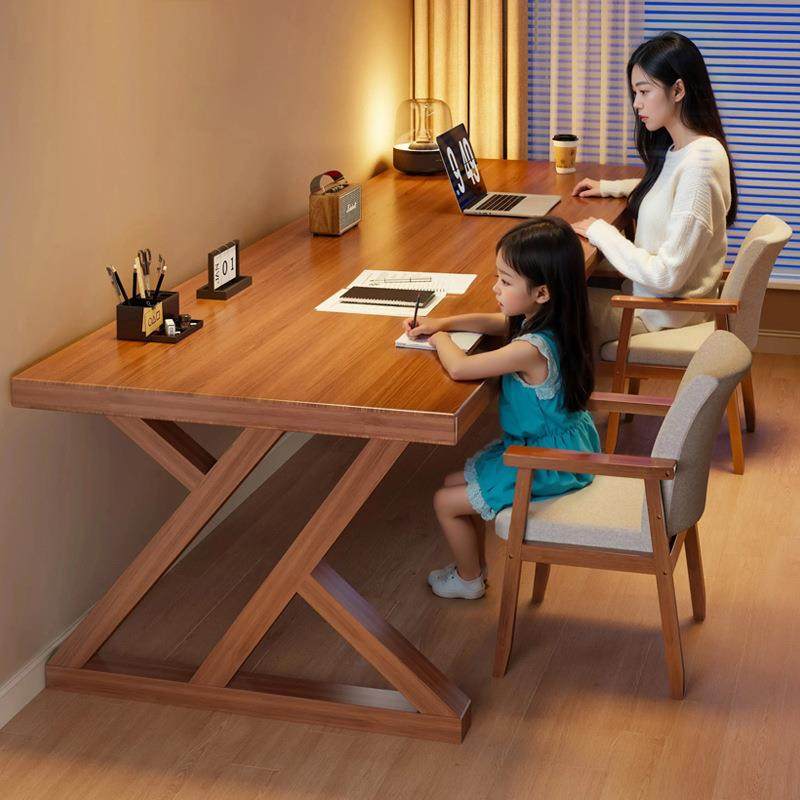 实木餐桌家用饭桌小户型现代简约长方形吃饭桌子客厅长条桌椅组合