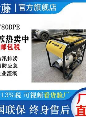 移动式8寸防汛防洪排涝泵车YT80DPE双缸柴油机带抽水机抗旱排水泵